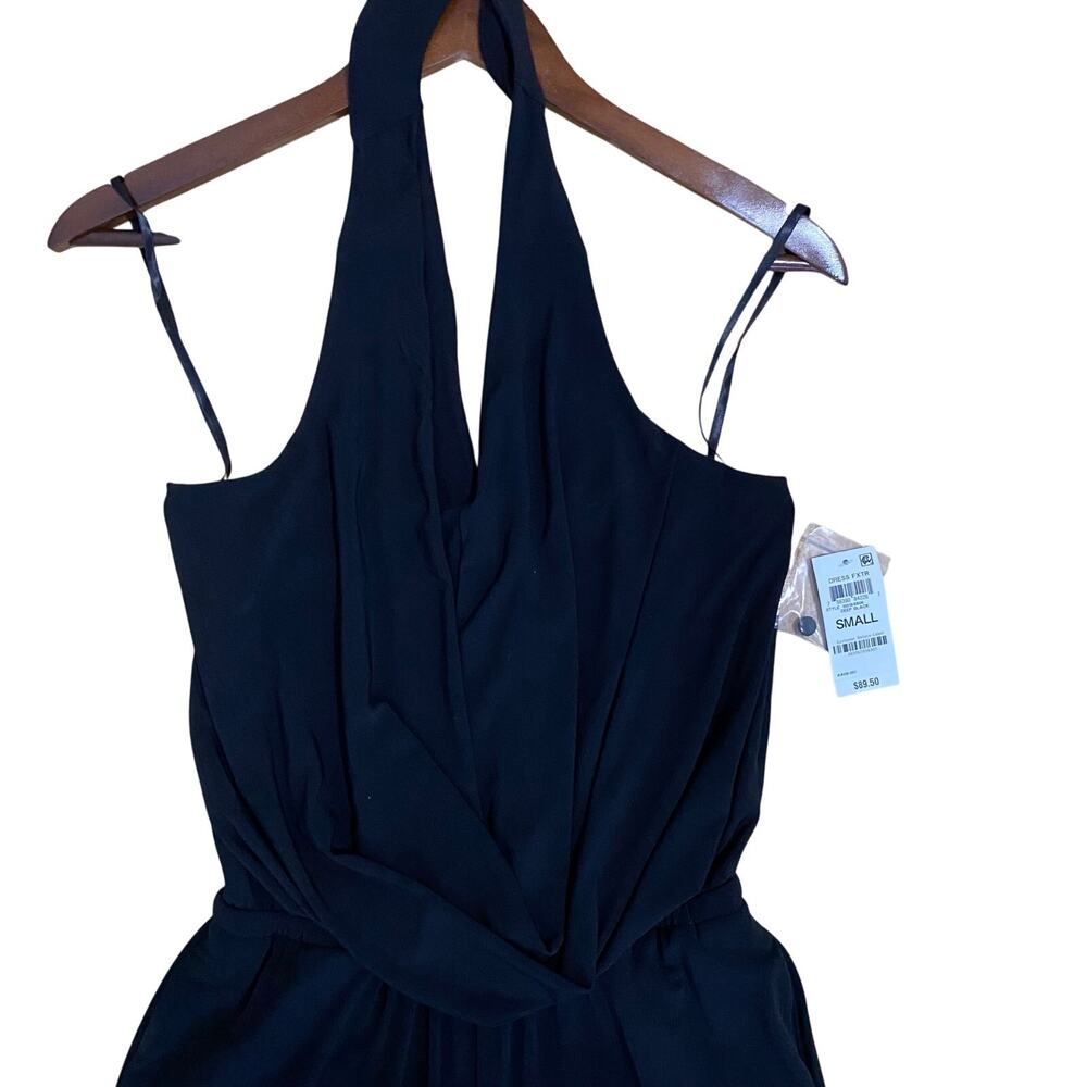 INC Womens Black Halter Jumpsuit Size Small Cowl Neck Wide Leg Stretch Ankle NWT - Picture 4 of 12